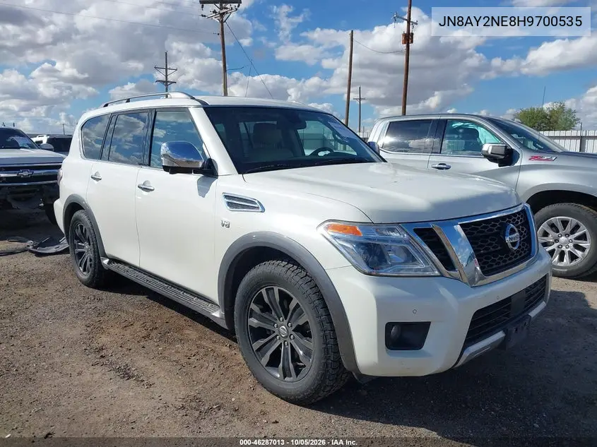 NISSAN ARMADA 2017, VIN JN8AY2NE8H9700535