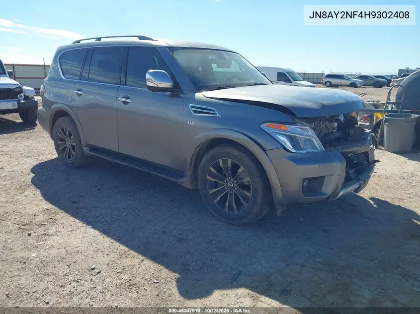 NISSAN ARMADA 2017, VIN JN8AY2NF4H9302408