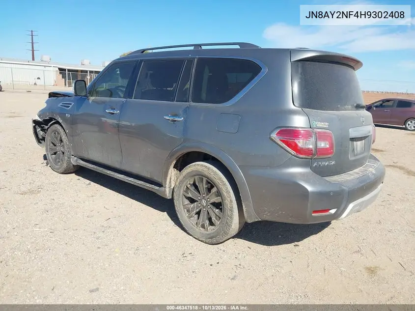 2017 NISSAN ARMADA VIN JN8AY2NF4H9302408 — фото 3