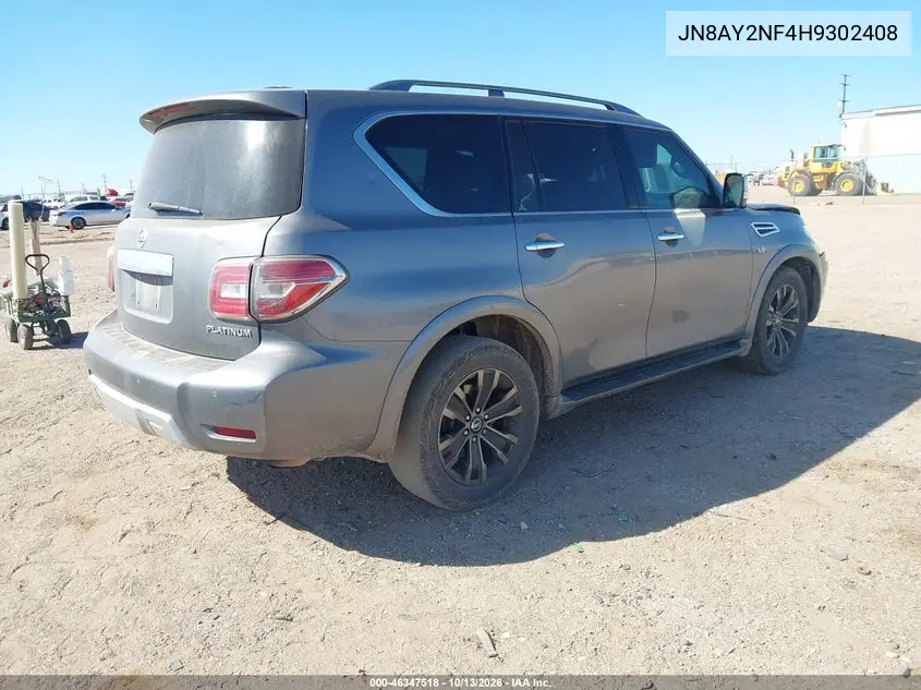 2017 NISSAN ARMADA VIN JN8AY2NF4H9302408 — фото 4