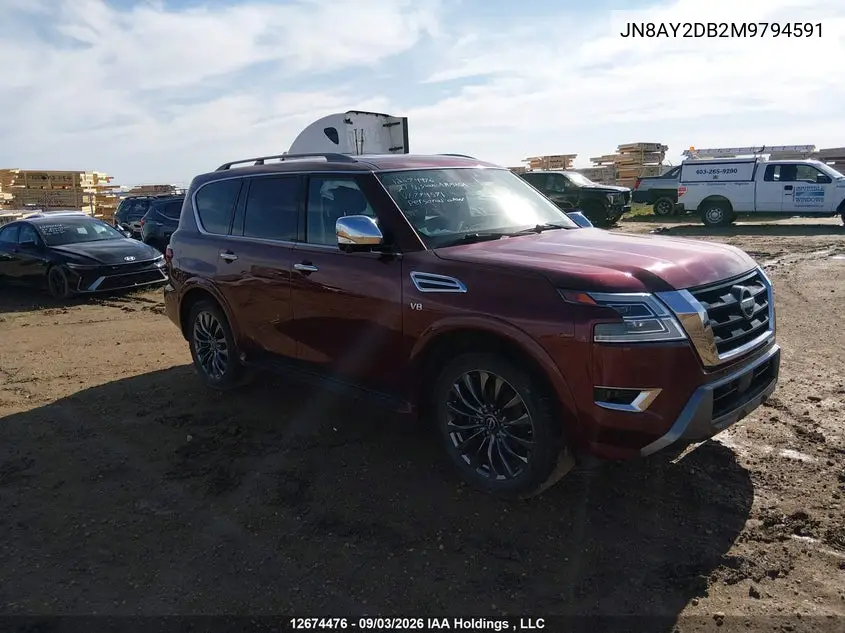 NISSAN ARMADA 2021, VIN JN8AY2DB2M9794591