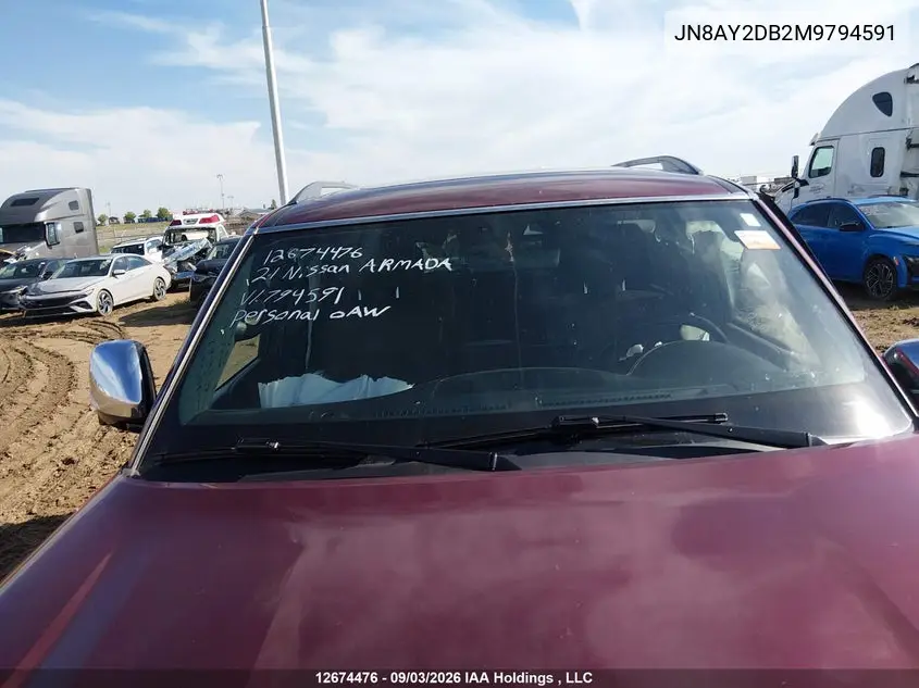 2021 NISSAN ARMADA VIN JN8AY2DB2M9794591 — фото 17