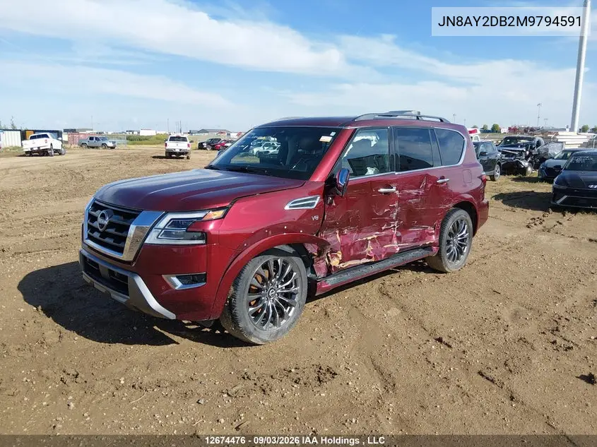 2021 NISSAN ARMADA VIN JN8AY2DB2M9794591 — фото 2