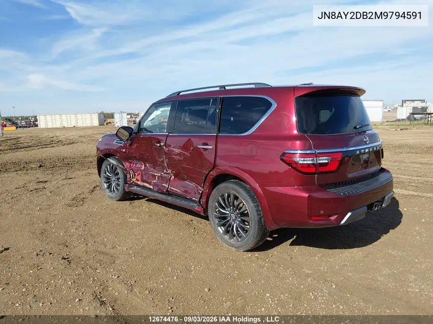 2021 NISSAN ARMADA VIN JN8AY2DB2M9794591 — фото 3