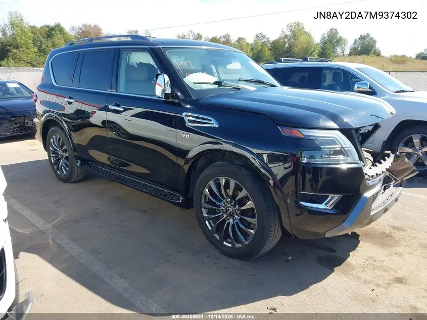 NISSAN ARMADA 2021, VIN JN8AY2DA7M9374302