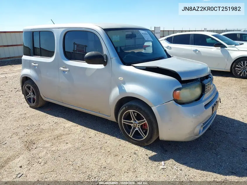 NISSAN CUBE 2012, VIN JN8AZ2KR0CT251982