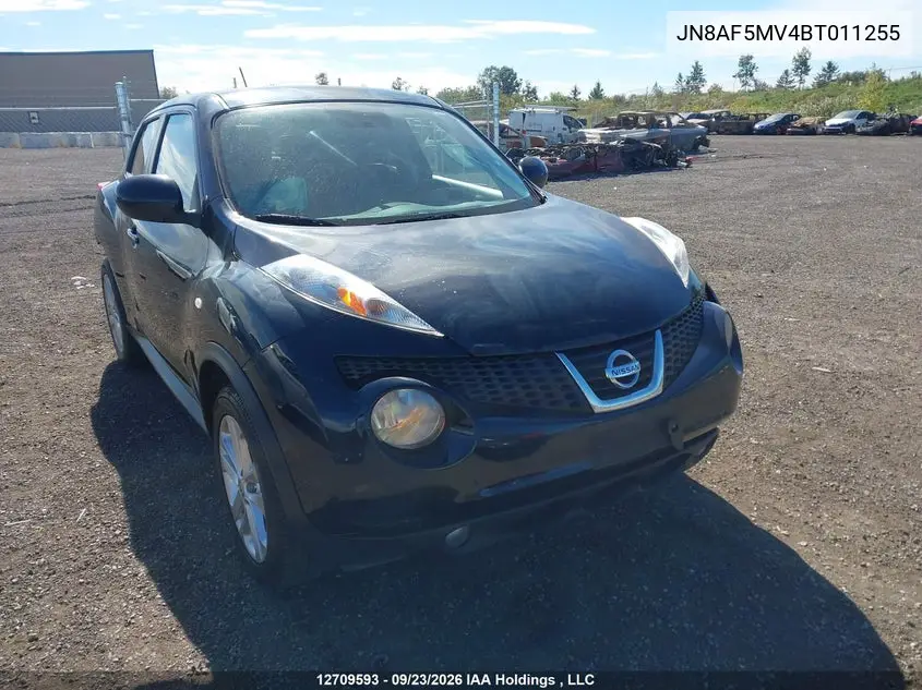 NISSAN JUKE 2011, VIN JN8AF5MV4BT011255