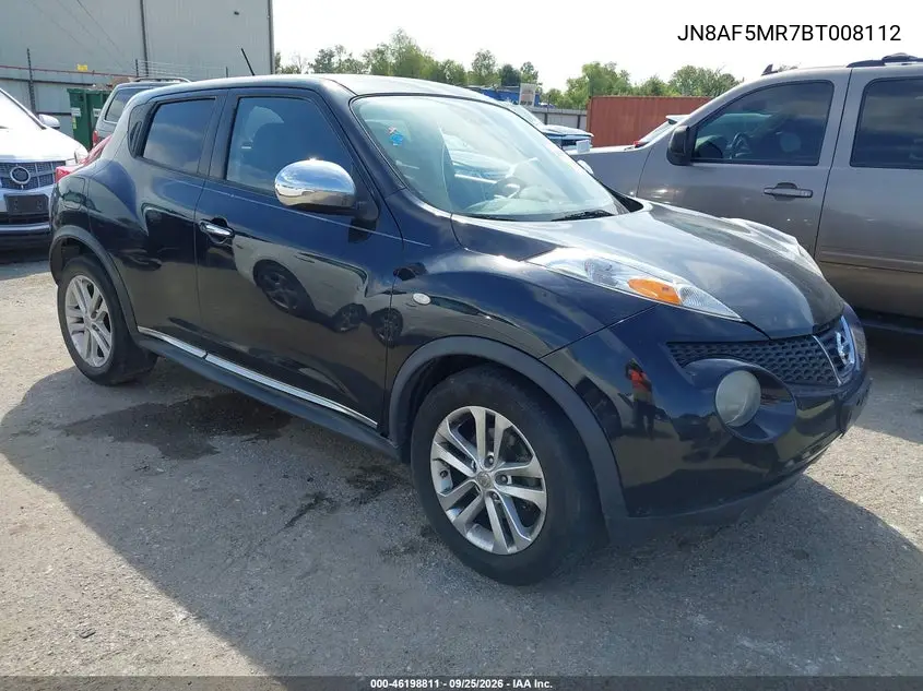 NISSAN JUKE 2011, VIN JN8AF5MR7BT008112