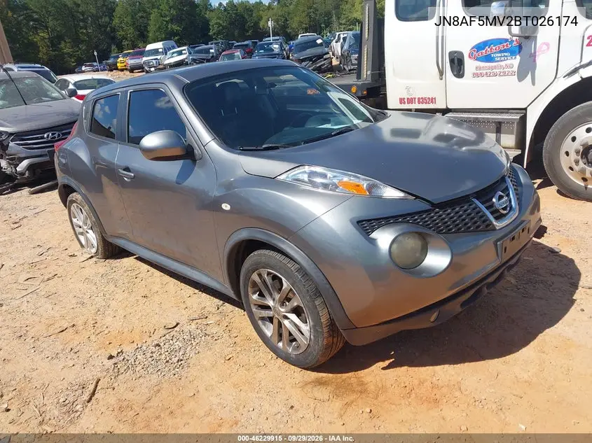 NISSAN JUKE 2011, VIN JN8AF5MV2BT026174