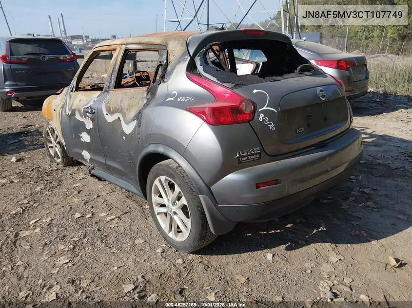 2012 NISSAN JUKE VIN JN8AF5MV3CT107749 — фото 3