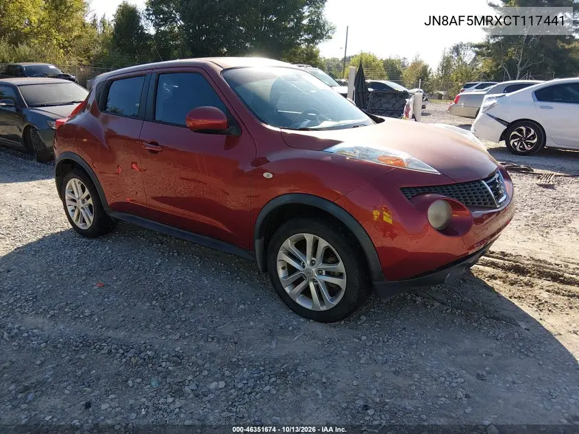 NISSAN JUKE 2012, VIN JN8AF5MRXCT117441