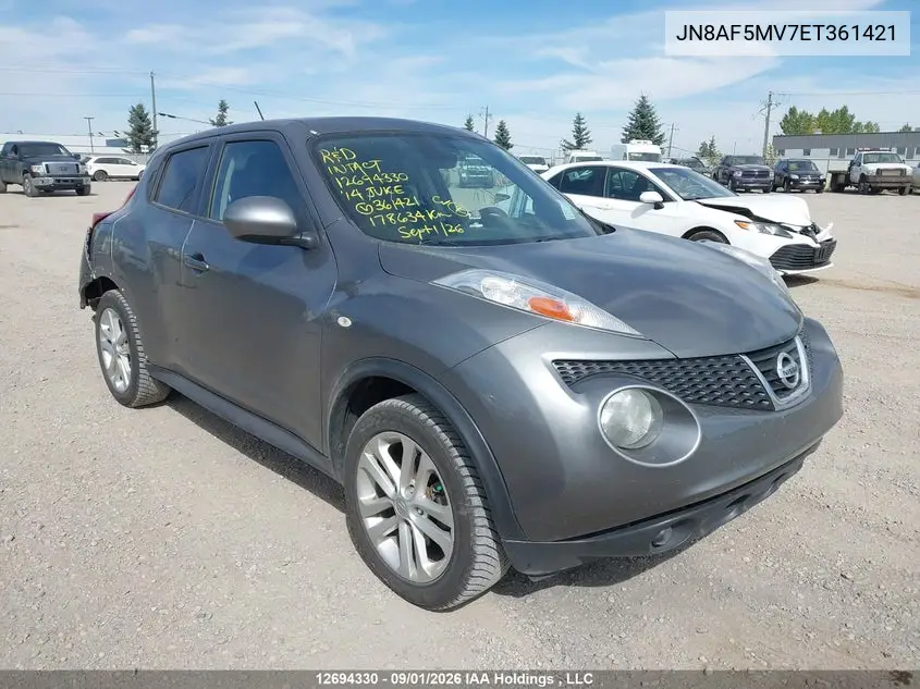 NISSAN JUKE 2014, VIN JN8AF5MV7ET361421