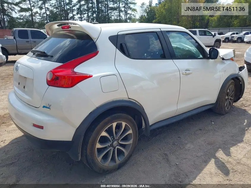 2014 NISSAN JUKE VIN JN8AF5MR5ET451136 — фото 4