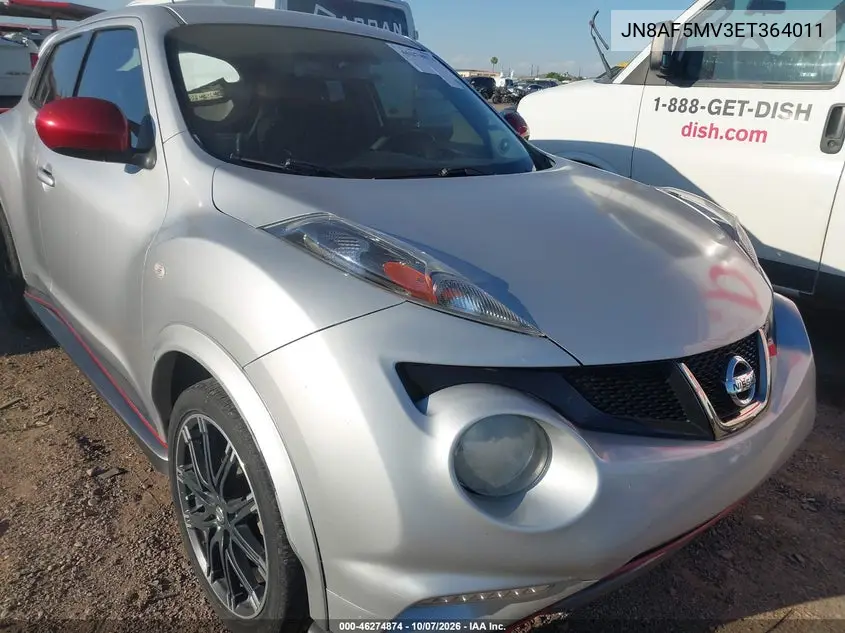 NISSAN JUKE 2014, VIN JN8AF5MV3ET364011