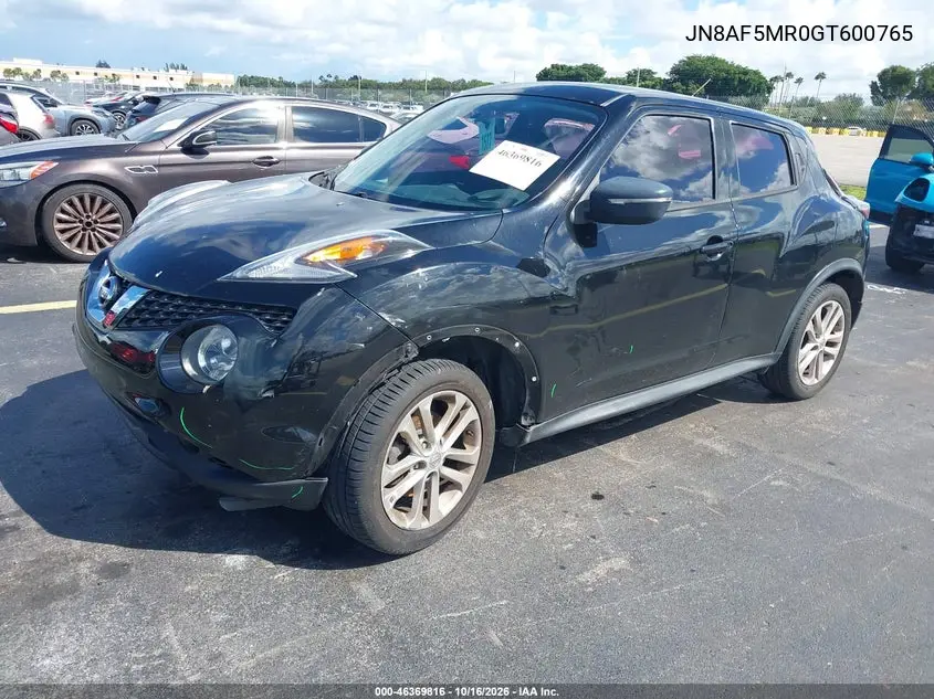 2016 NISSAN JUKE VIN JN8AF5MR0GT600765 — фото 2