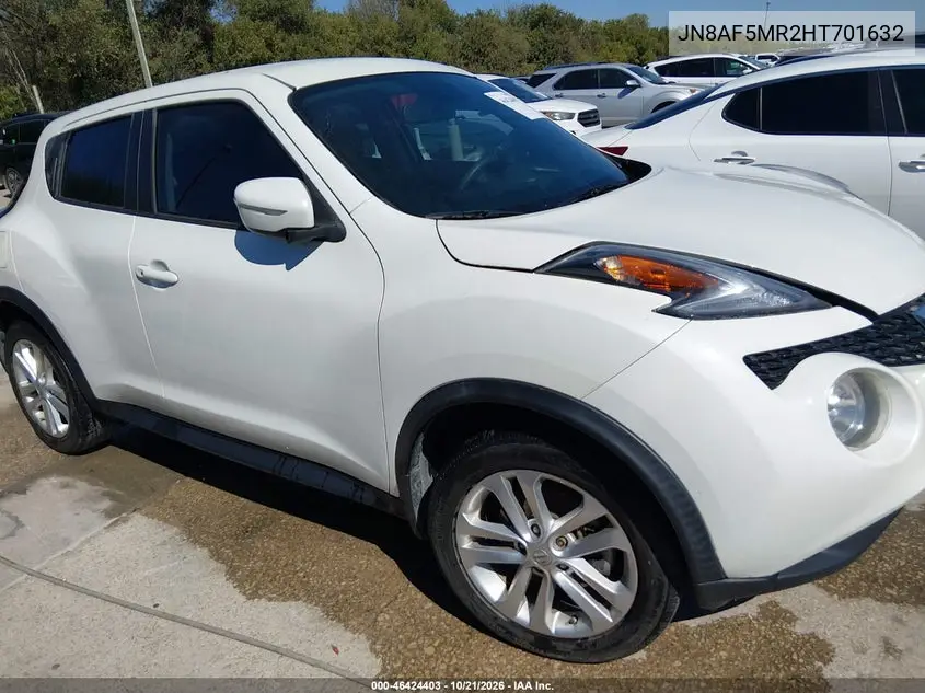 NISSAN JUKE 2017, VIN JN8AF5MR2HT701632