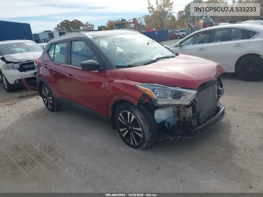 NISSAN KICKS 2018, VIN 3N1CP5CU7JL533233