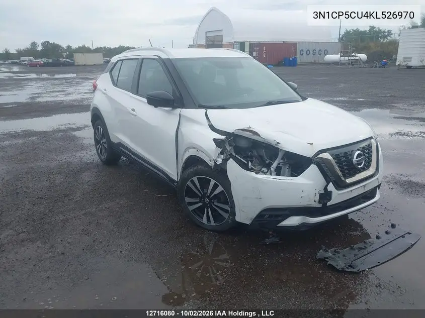 NISSAN KICKS 2019, VIN 3N1CP5CU4KL526970