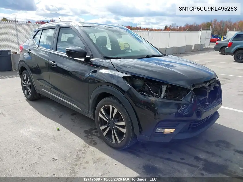 NISSAN KICKS 2019, VIN 3N1CP5CU9KL495263