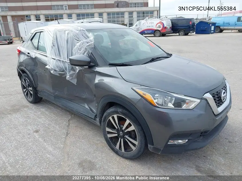 NISSAN KICKS 2019, VIN 3N1CP5CU4KL555384