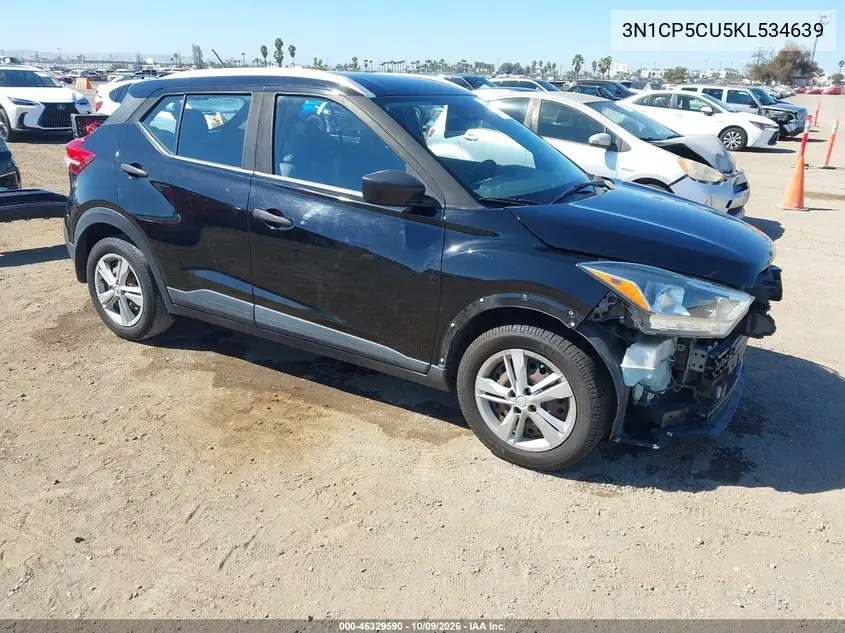 NISSAN KICKS 2019, VIN 3N1CP5CU5KL534639