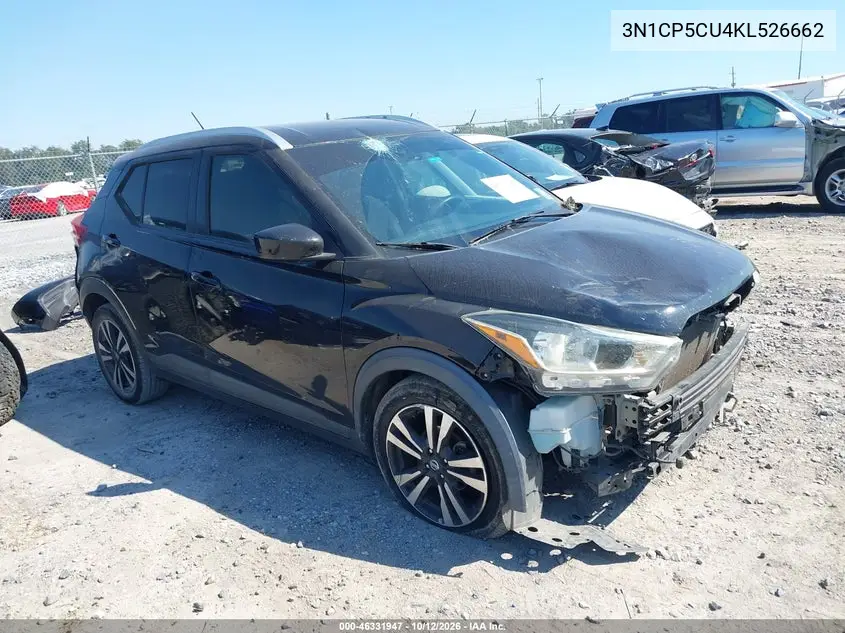 NISSAN KICKS 2019, VIN 3N1CP5CU4KL526662