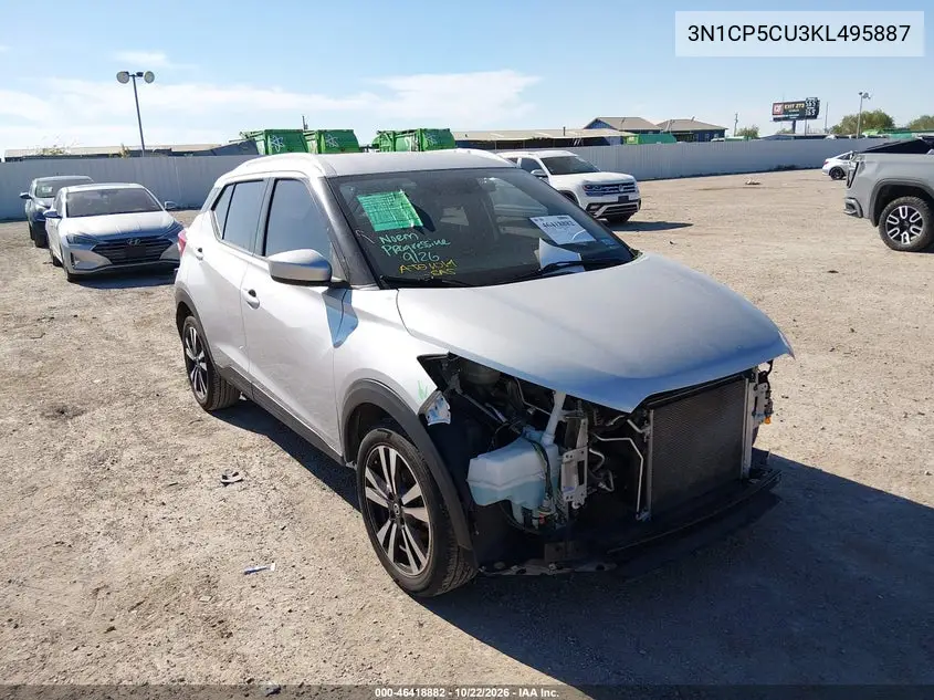 NISSAN KICKS 2019, VIN 3N1CP5CU3KL495887