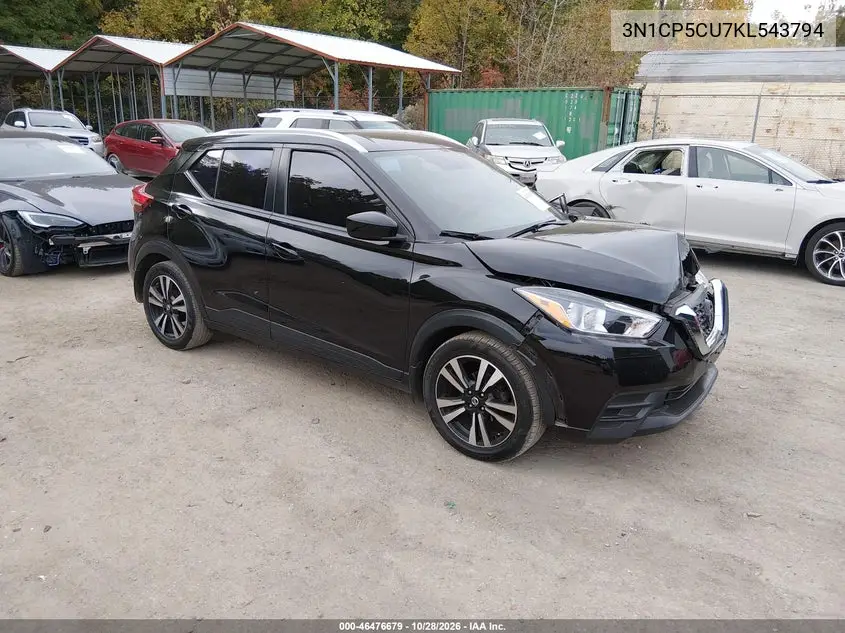 NISSAN KICKS 2019, VIN 3N1CP5CU7KL543794