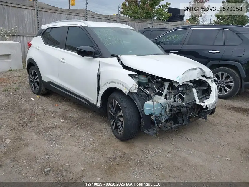 NISSAN KICKS 2020, VIN 3N1CP5DV3LL579958
