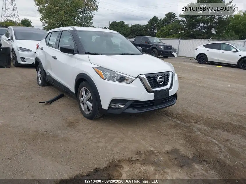 NISSAN KICKS 2020, VIN 3N1CP5BV7LL490171