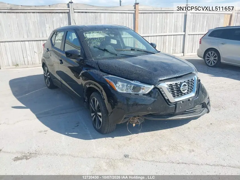 NISSAN KICKS 2020, VIN 3N1CP5CVXLL511657