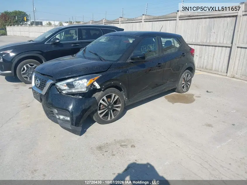 2020 NISSAN KICKS VIN 3N1CP5CVXLL511657 — фото 2
