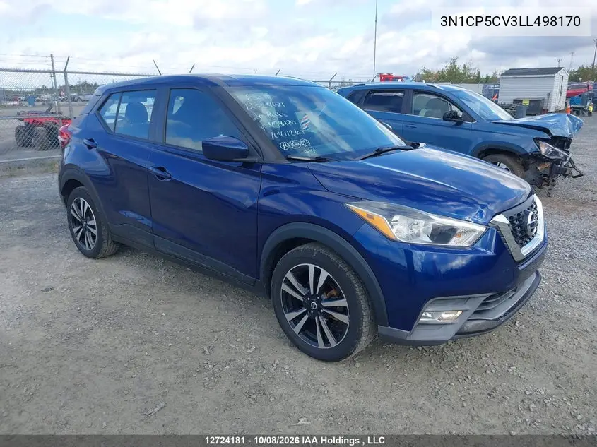 NISSAN KICKS 2020, VIN 3N1CP5CV3LL498170