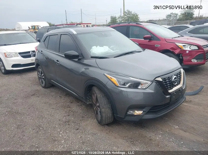 NISSAN KICKS 2020, VIN 3N1CP5DV9LL481890