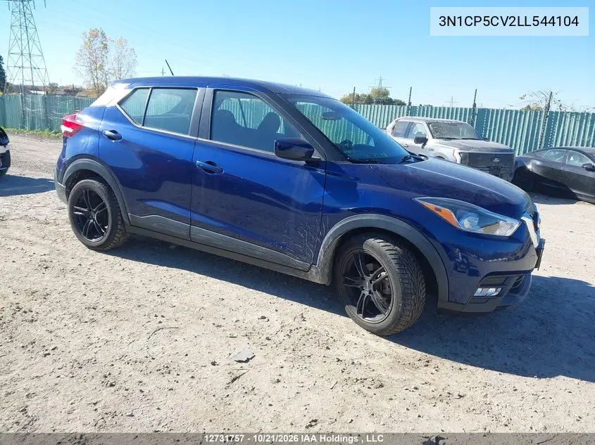NISSAN KICKS 2020, VIN 3N1CP5CV2LL544104