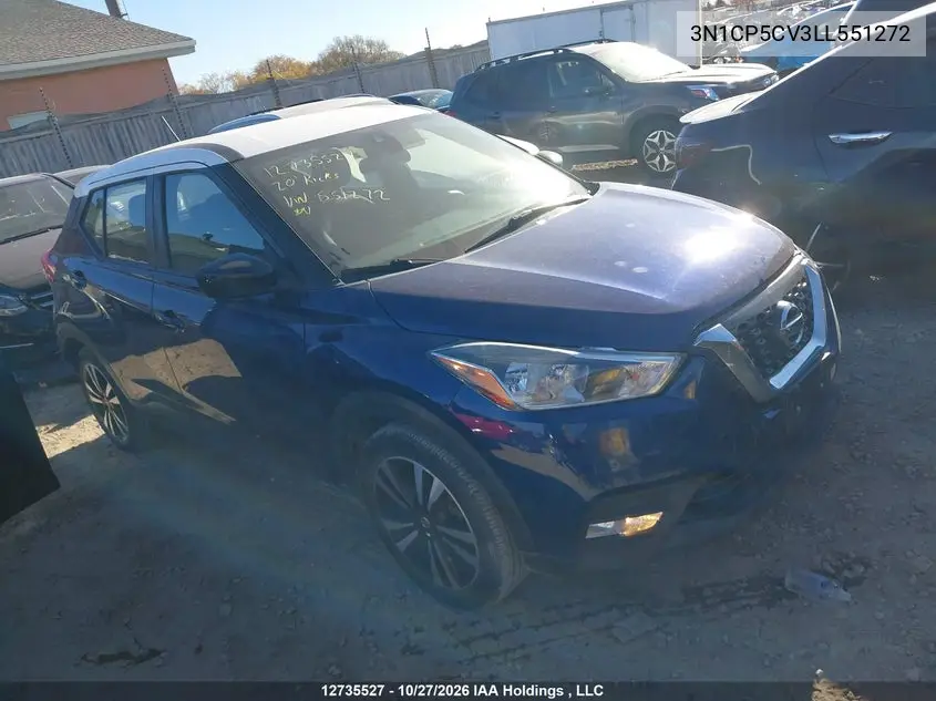 NISSAN KICKS 2020, VIN 3N1CP5CV3LL551272