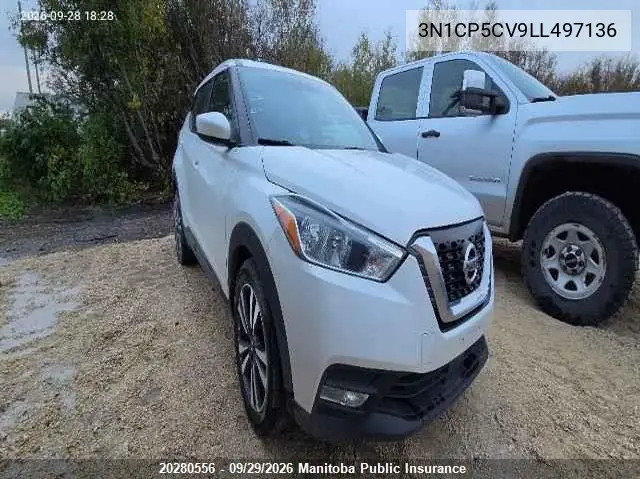 NISSAN KICKS 2020, VIN 3N1CP5CV9LL497136