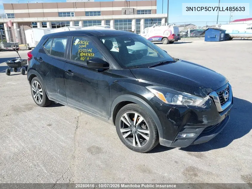 NISSAN KICKS 2020, VIN 3N1CP5CV7LL485633