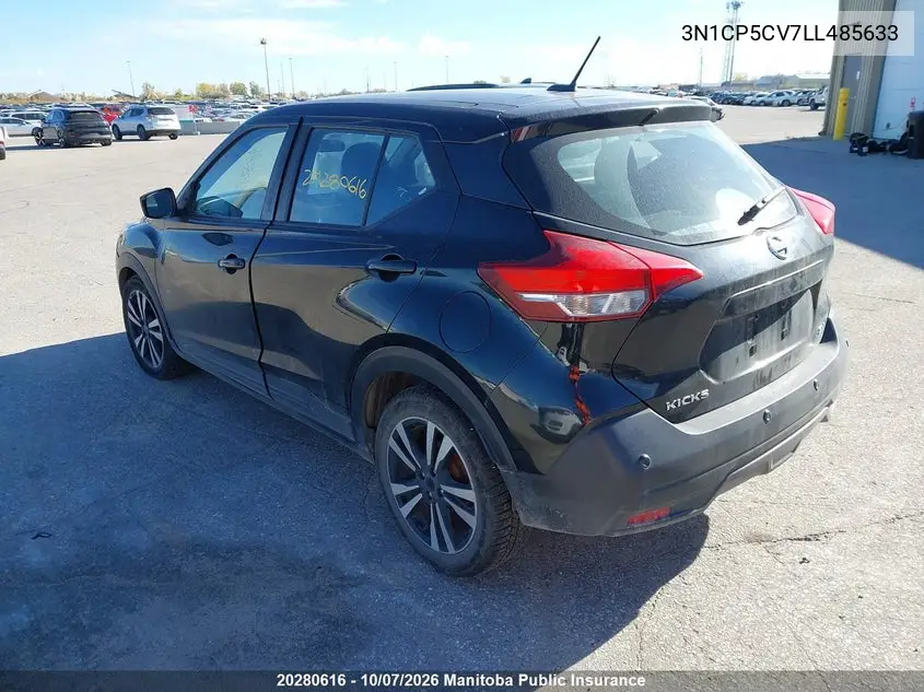 2020 NISSAN KICKS VIN 3N1CP5CV7LL485633 — фото 3