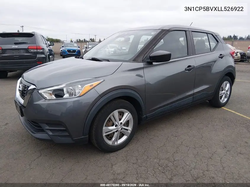 2020 NISSAN KICKS VIN 3N1CP5BVXLL526922 — фото 2