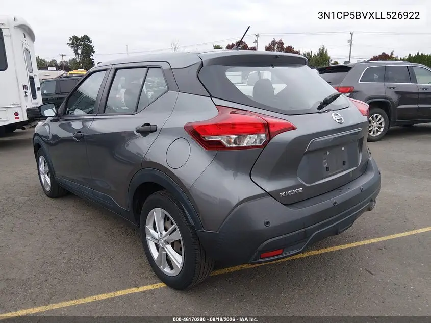 2020 NISSAN KICKS VIN 3N1CP5BVXLL526922 — фото 3