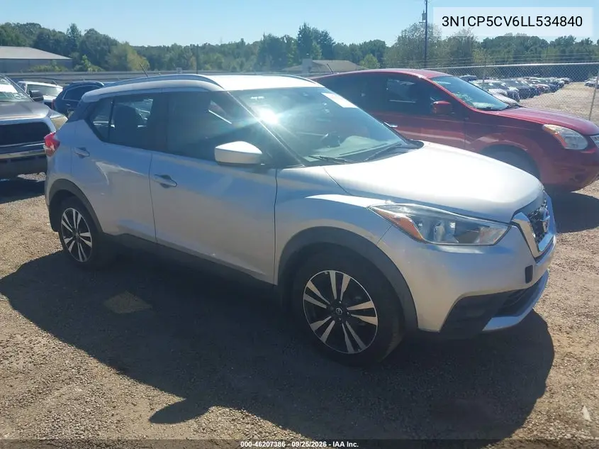 NISSAN KICKS 2020, VIN 3N1CP5CV6LL534840