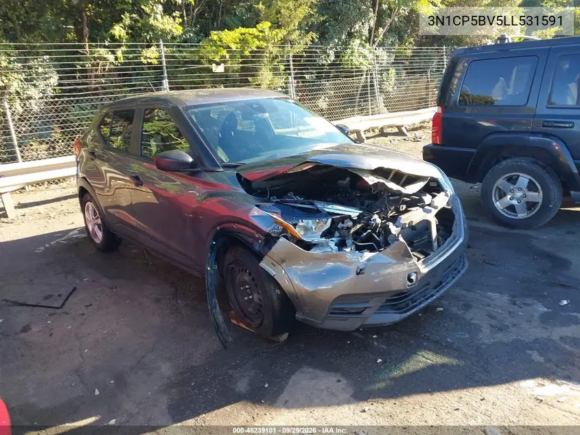 NISSAN KICKS 2020, VIN 3N1CP5BV5LL531591