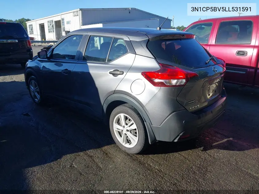 2020 NISSAN KICKS VIN 3N1CP5BV5LL531591 — фото 3