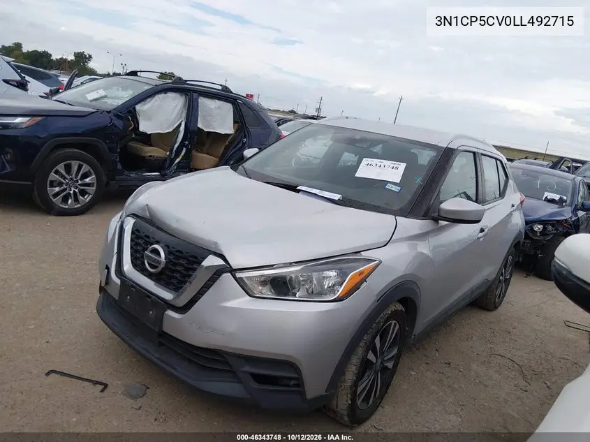 2020 NISSAN KICKS VIN 3N1CP5CV0LL492715 — фото 2