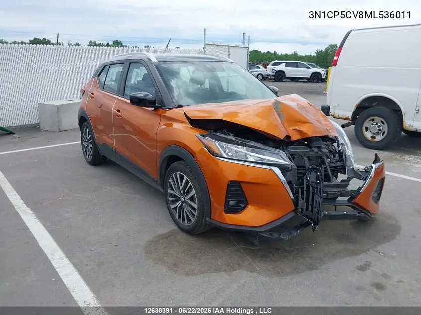 NISSAN KICKS 2021, VIN 3N1CP5CV8ML536011