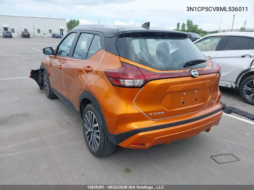 2021 NISSAN KICKS VIN 3N1CP5CV8ML536011 — фото 3