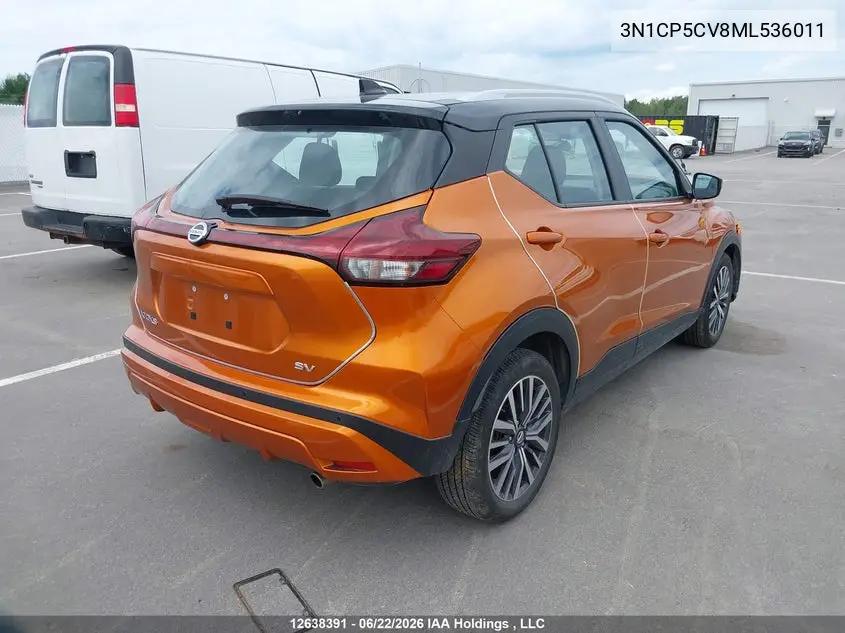 2021 NISSAN KICKS VIN 3N1CP5CV8ML536011 — фото 4