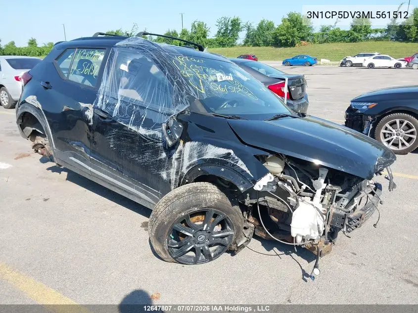 NISSAN KICKS 2021, VIN 3N1CP5DV3ML561512