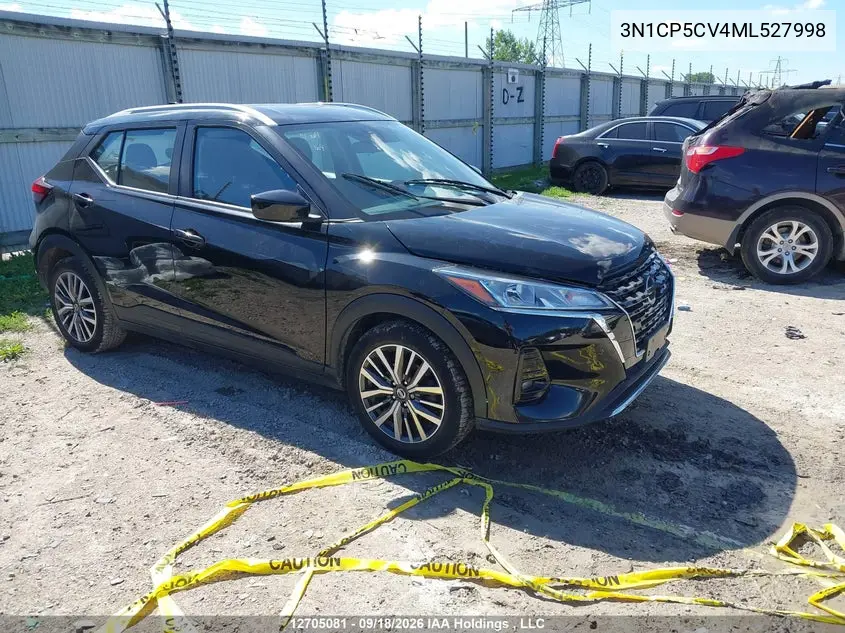 NISSAN KICKS 2021, VIN 3N1CP5CV4ML527998